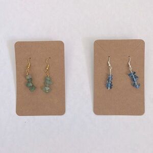 Homemade, gold and silver earrings, set of two pairs.